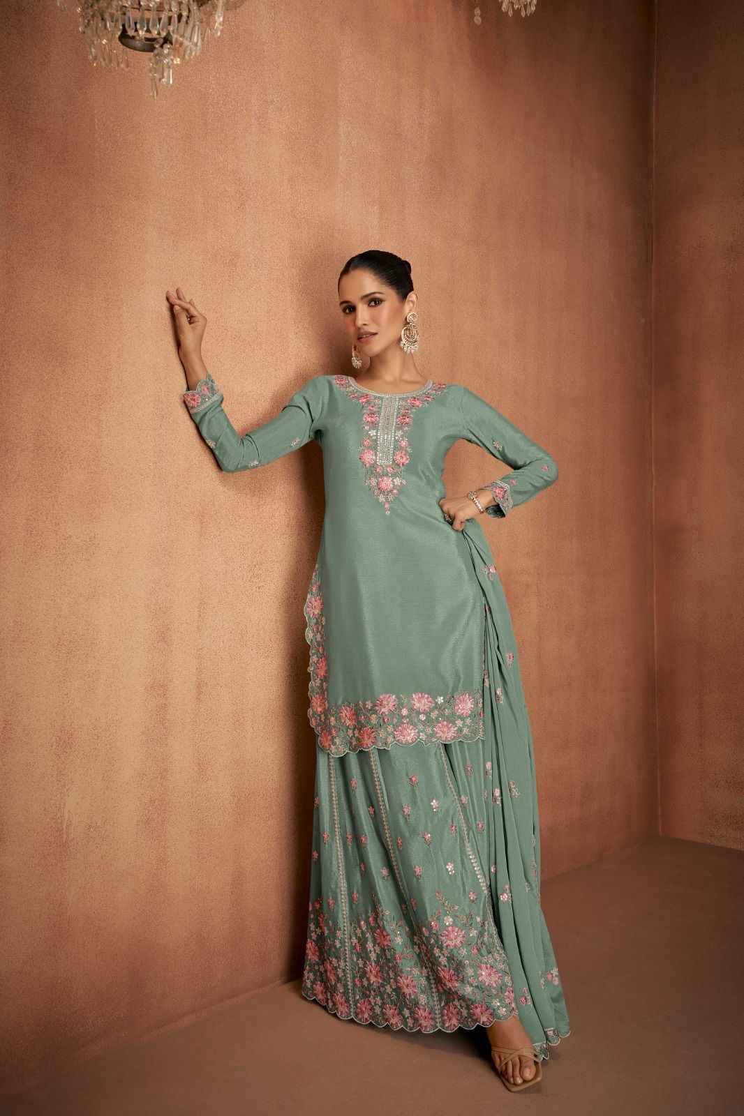 Gulkayra Designer Elvira Readymade Chinon Dress 4 pcs Catalogue