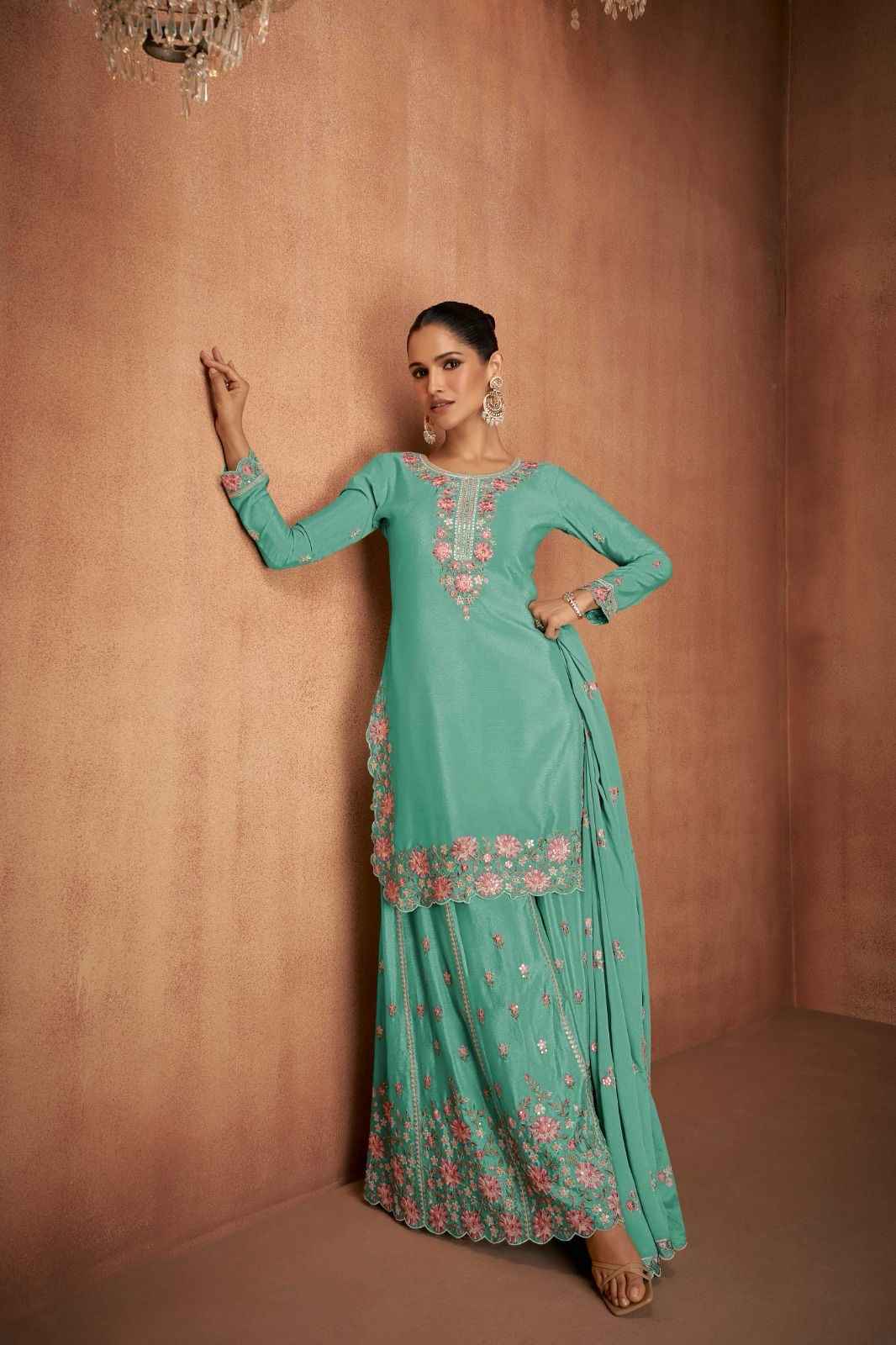 Gulkayra Designer Elvira Readymade Chinon Dress 4 pcs Catalogue