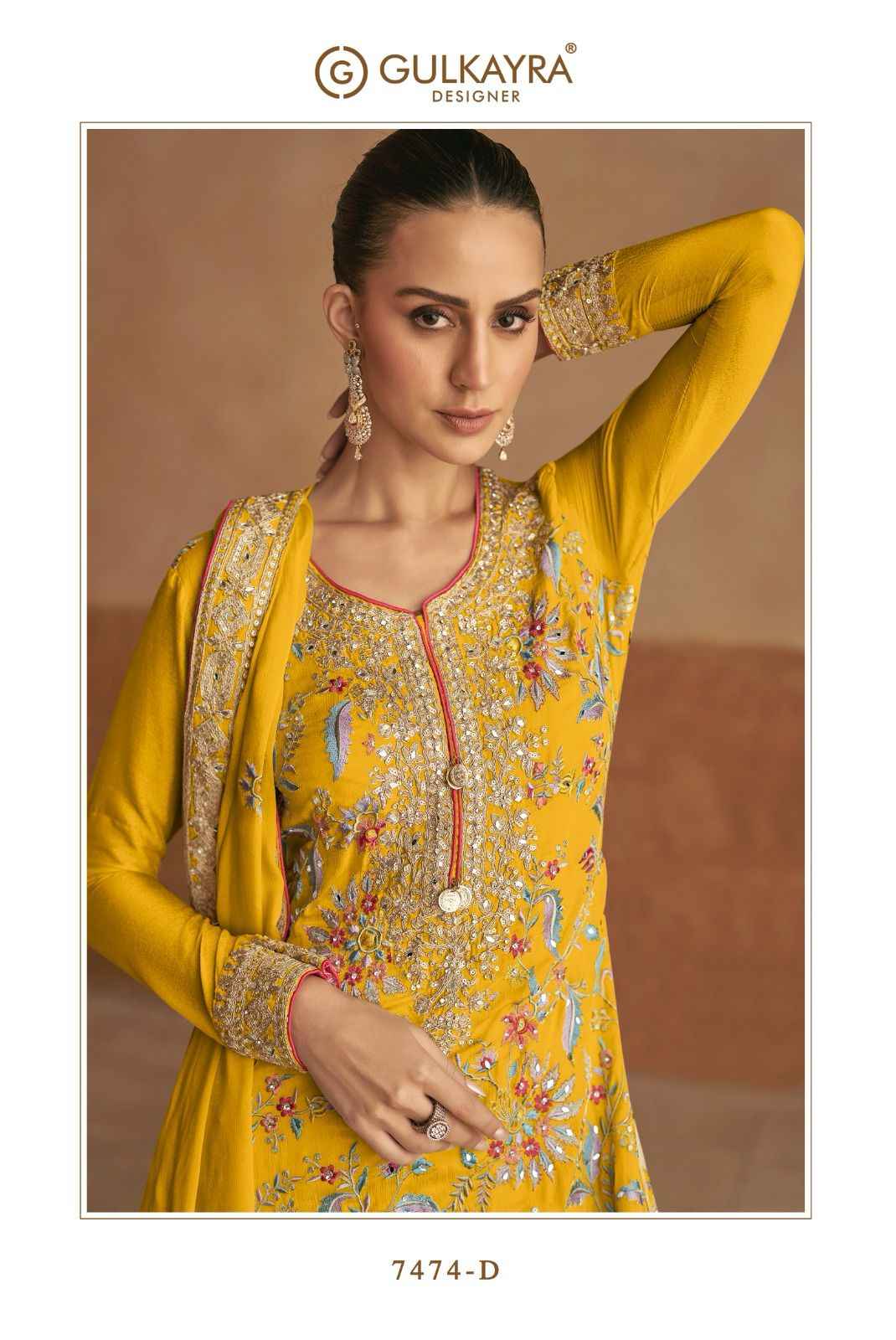 Gulkayra Designer Lahza New Color Readymade Chinon Dress 3 pcs Catalogue