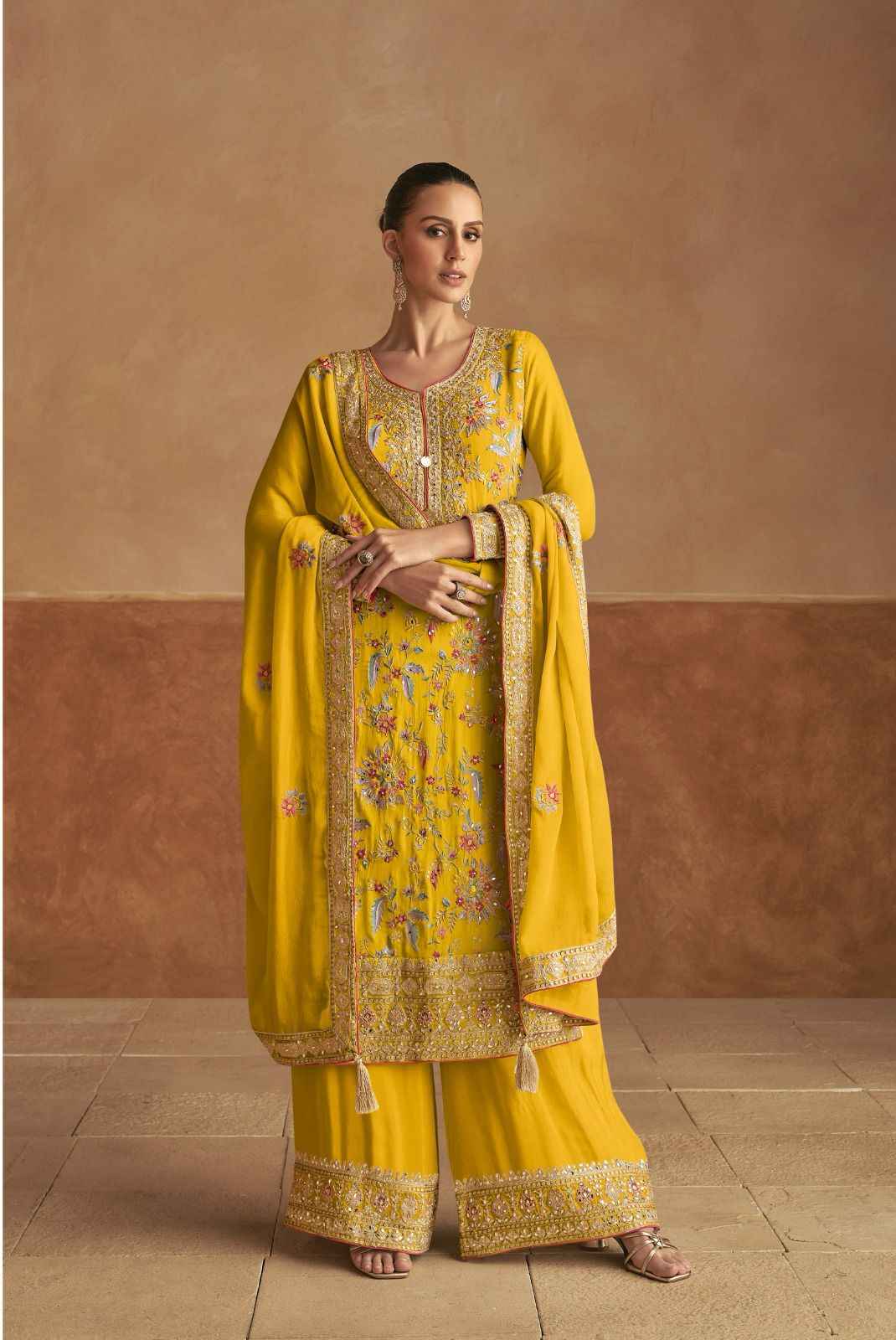 Gulkayra Designer Lahza New Color Readymade Chinon Dress 3 pcs Catalogue