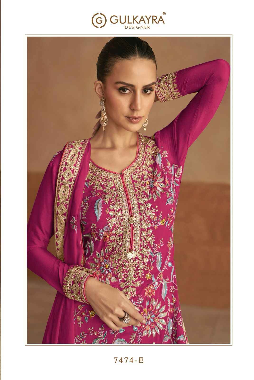 Gulkayra Designer Lahza New Color Readymade Chinon Dress 3 pcs Catalogue