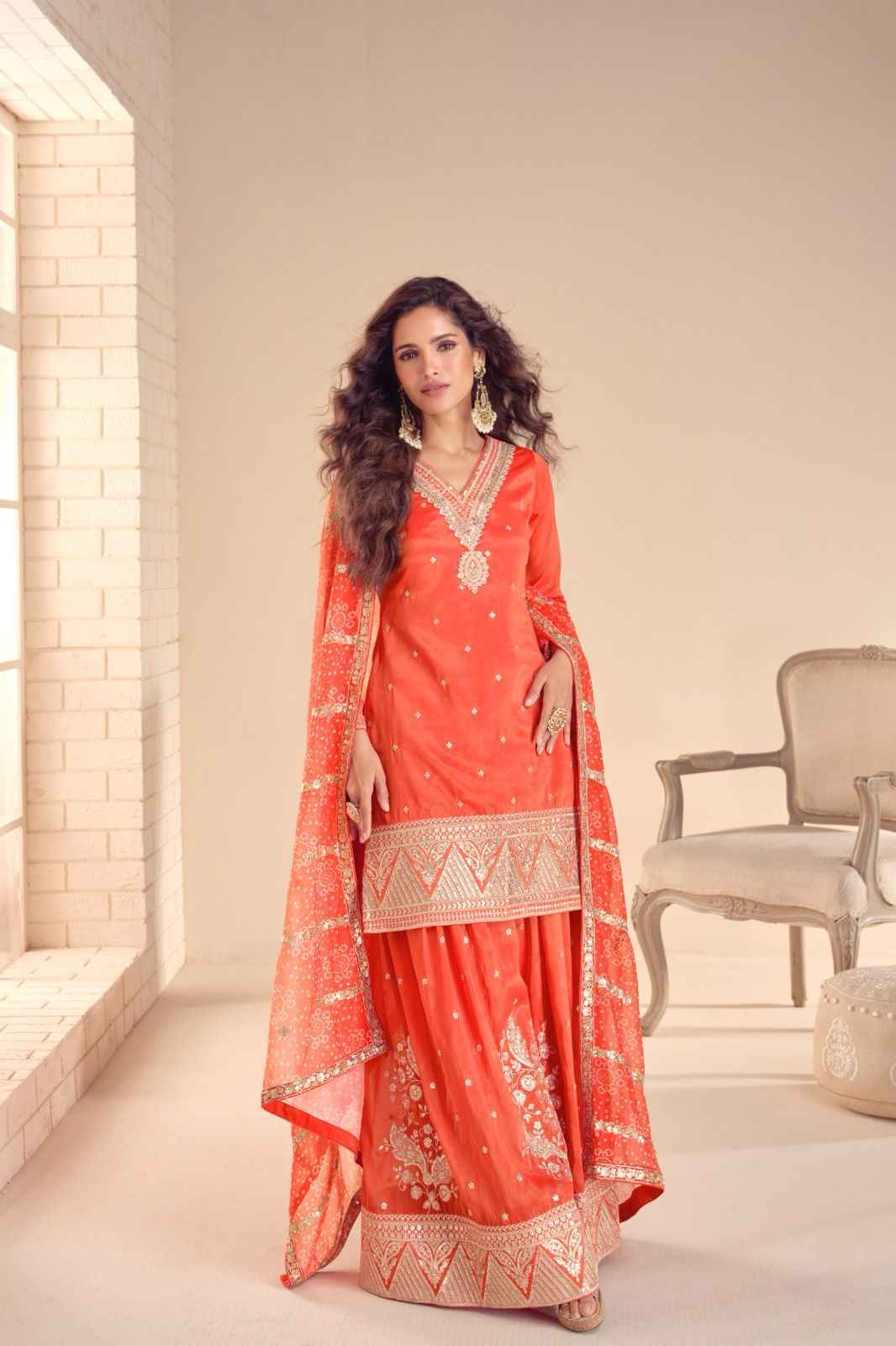 Gulkayra Designer Tisha Readymade Simar Silk Dress 3 pcs Catalogue