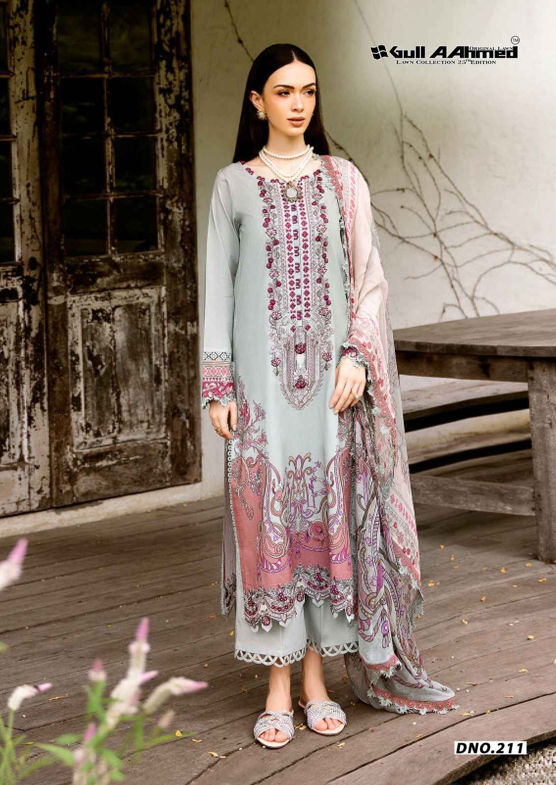 Gull Aahmed Lawn Collection Vol 25 Lawn Cotton Dress Material 6 pcs Catalogue