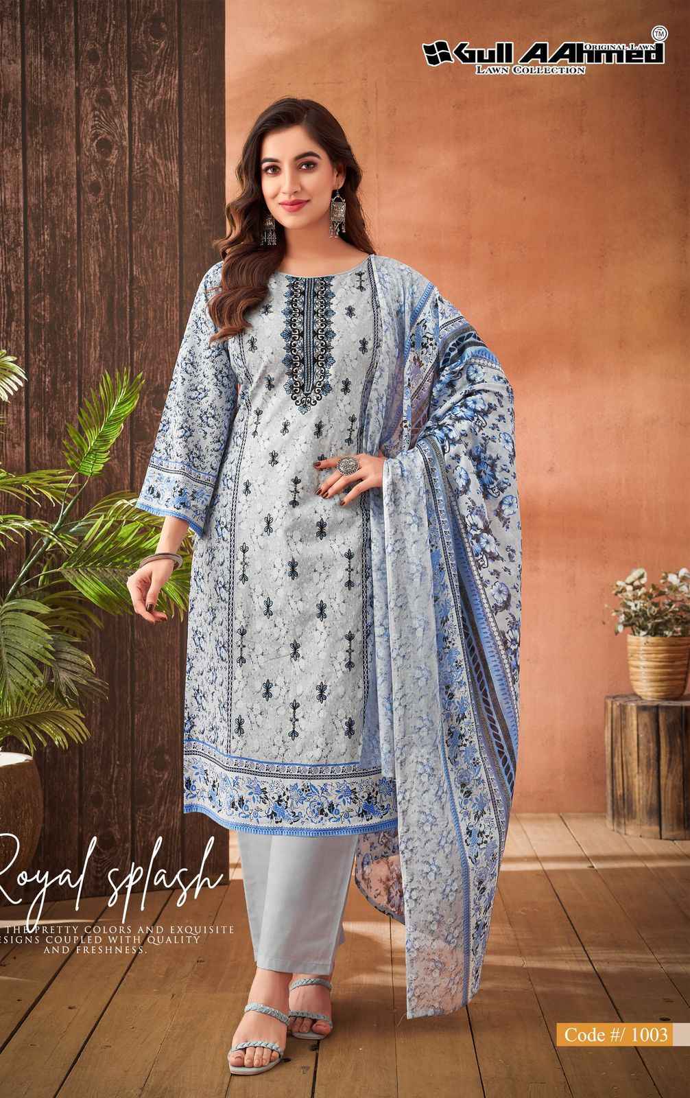 Gull Aahmed Zara Lawn Dress Material 6 pcs Catalogue