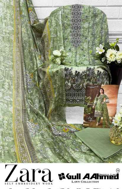 Gull Aahmed Zara Lawn Dress Material 6 pcs Catalogue