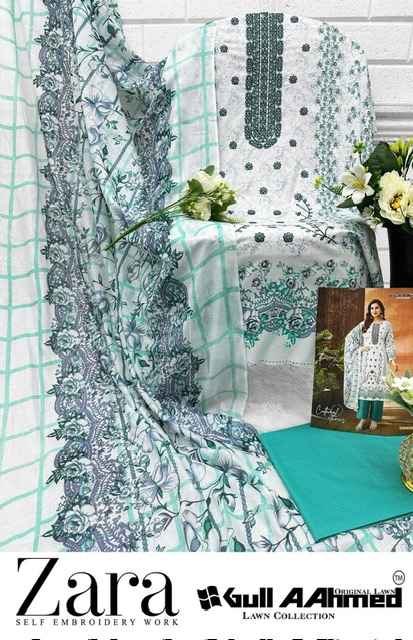 Gull Aahmed Zara Lawn Dress Material 6 pcs Catalogue