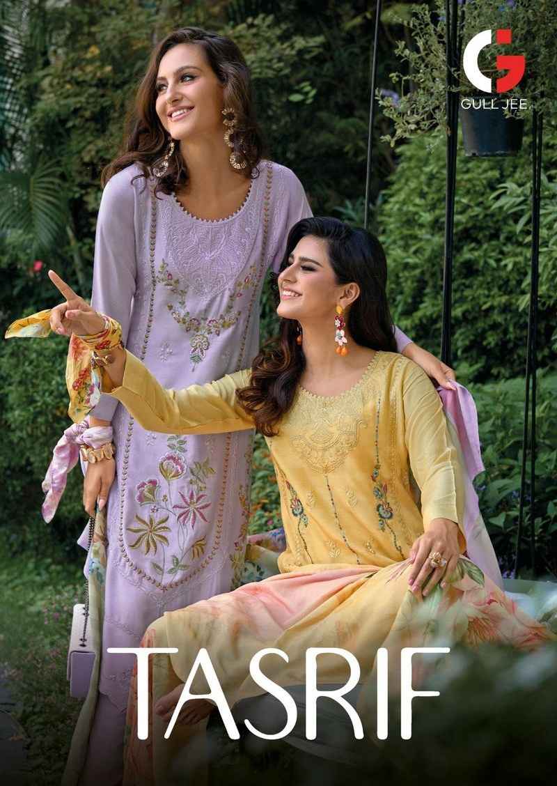 Gull Jee Tasrif Musline Silk Dress Material 6 pcs Catalogue