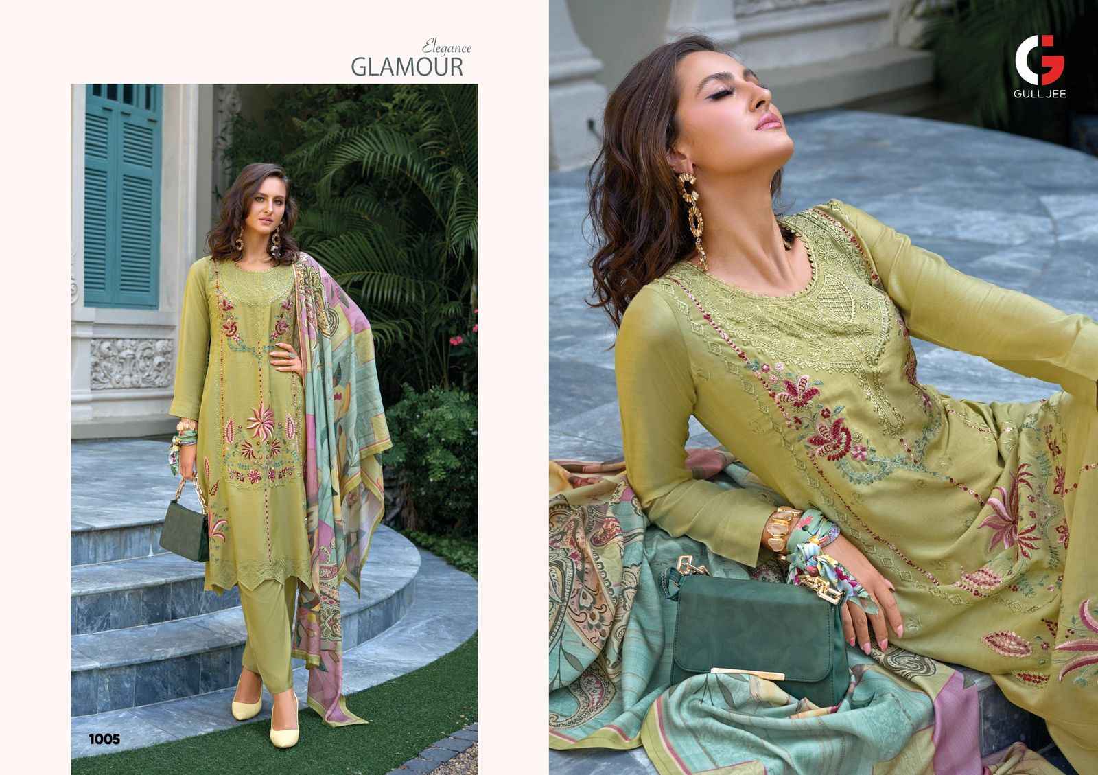 Gull Jee Tasrif Musline Silk Dress Material 6 pcs Catalogue