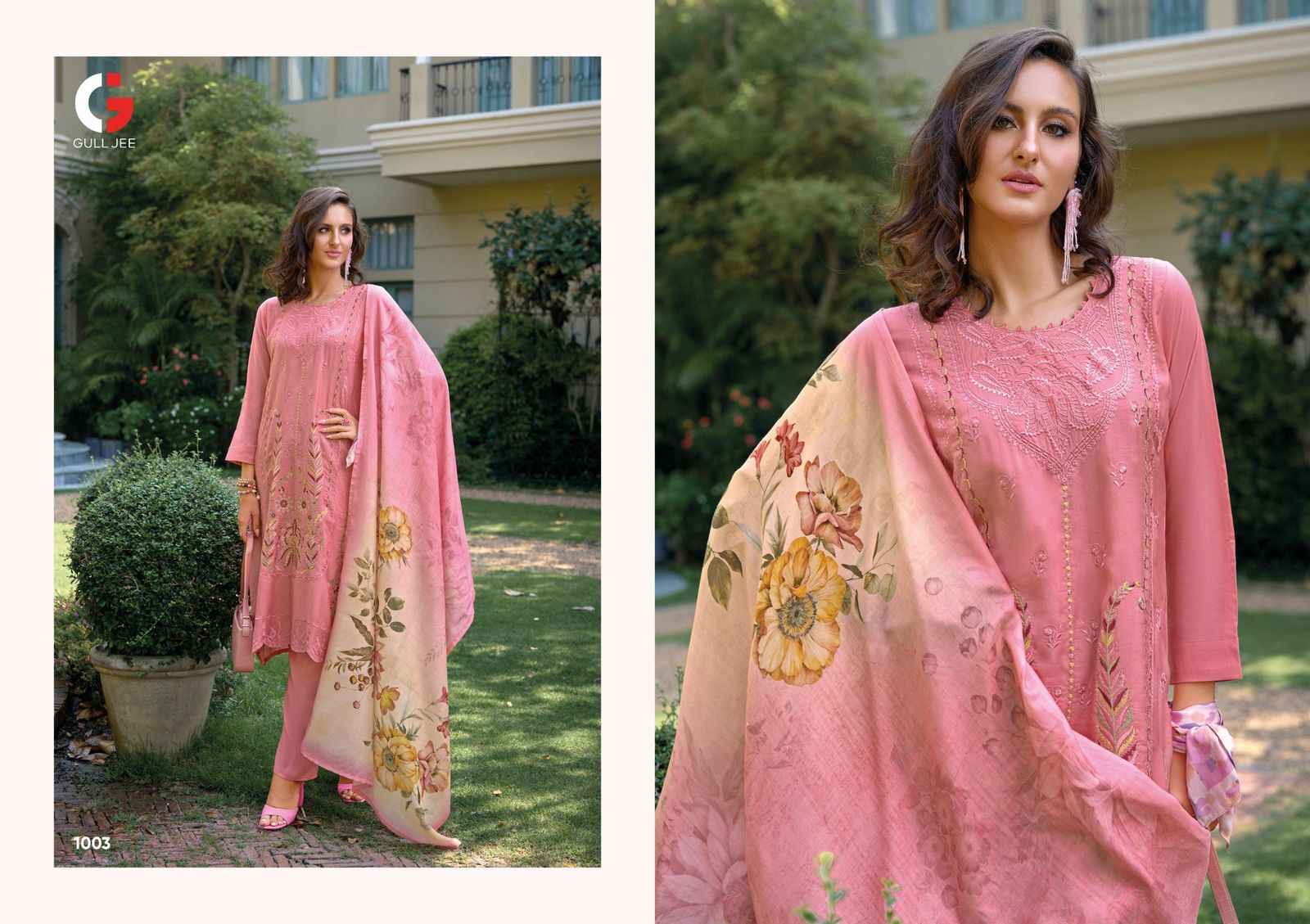 Gull Jee Tasrif Musline Silk Dress Material 6 pcs Catalogue