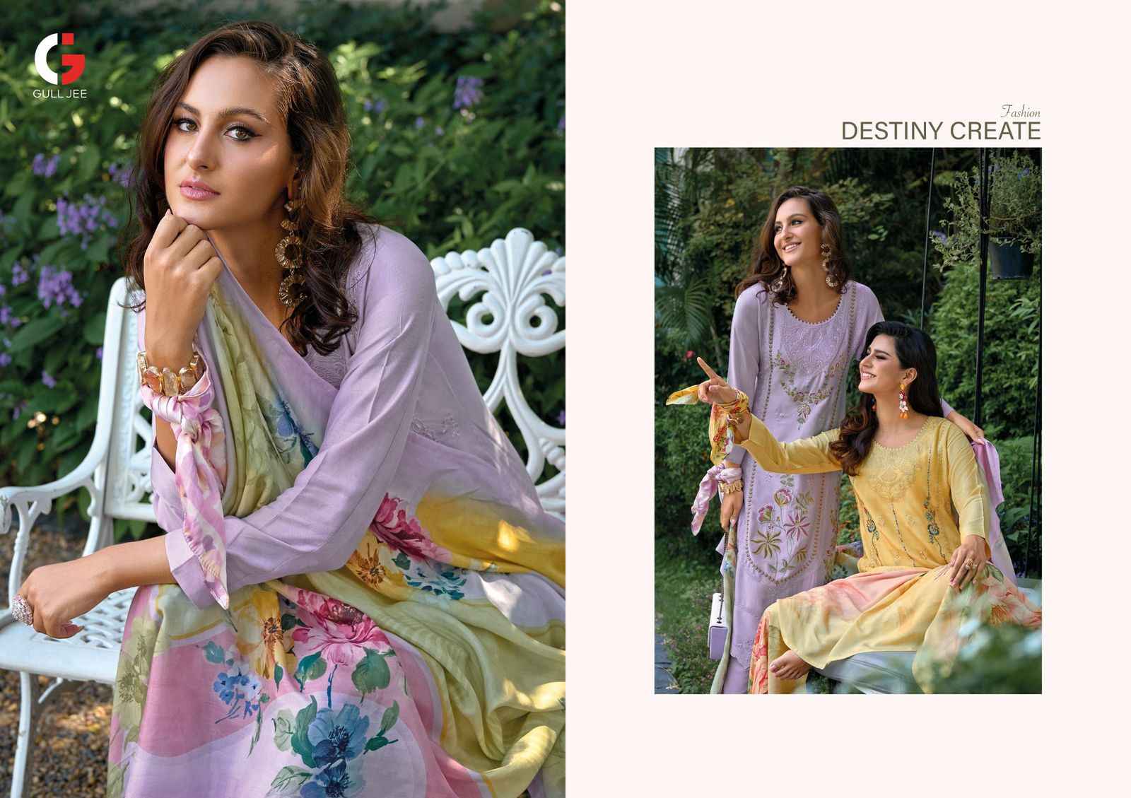 Gull Jee Tasrif Musline Silk Dress Material 6 pcs Catalogue