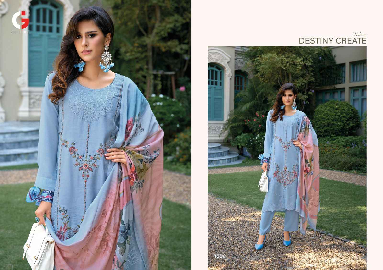 Gull Jee Tasrif Musline Silk Dress Material 6 pcs Catalogue
