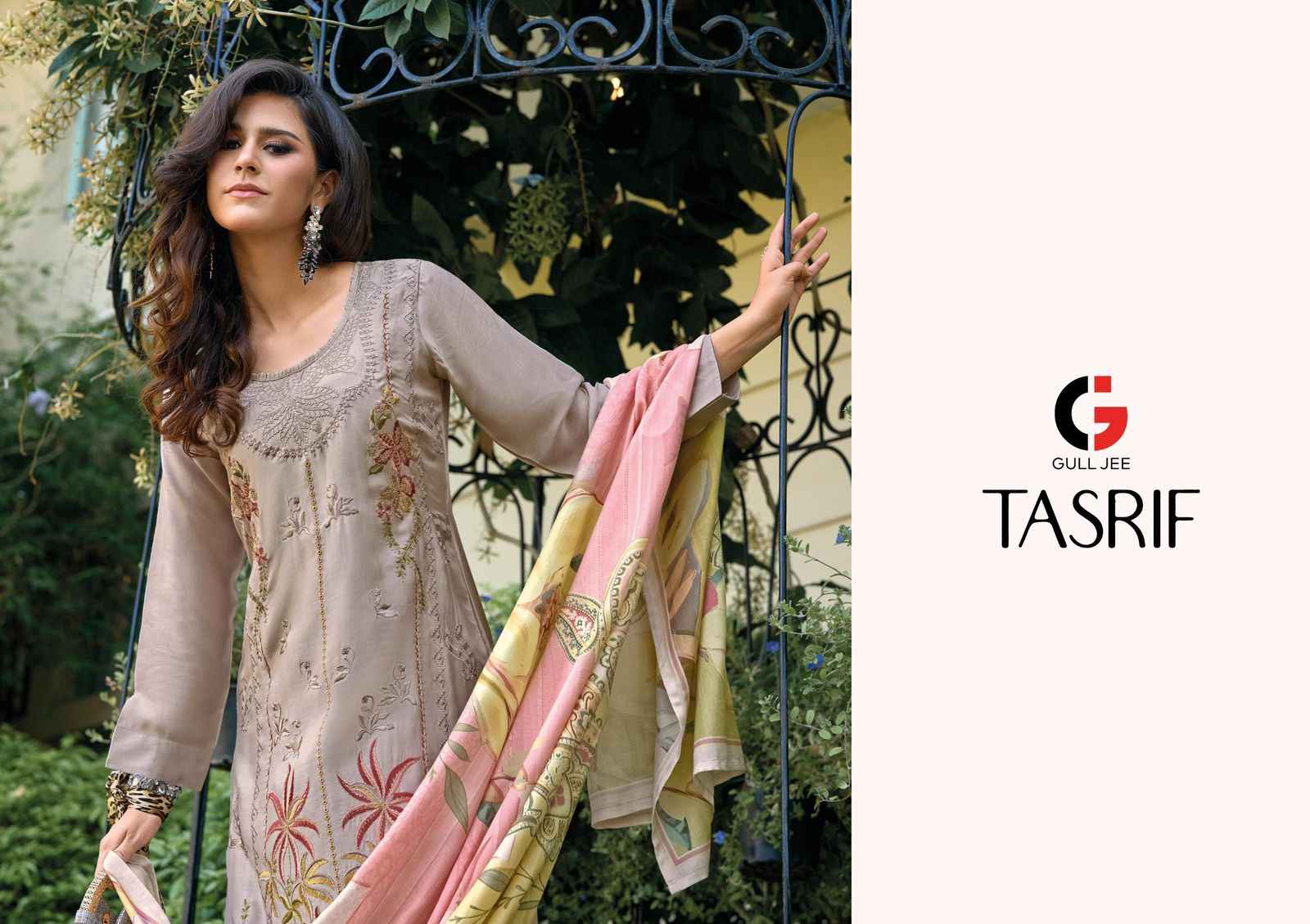 Gull Jee Tasrif Musline Silk Dress Material 6 pcs Catalogue
