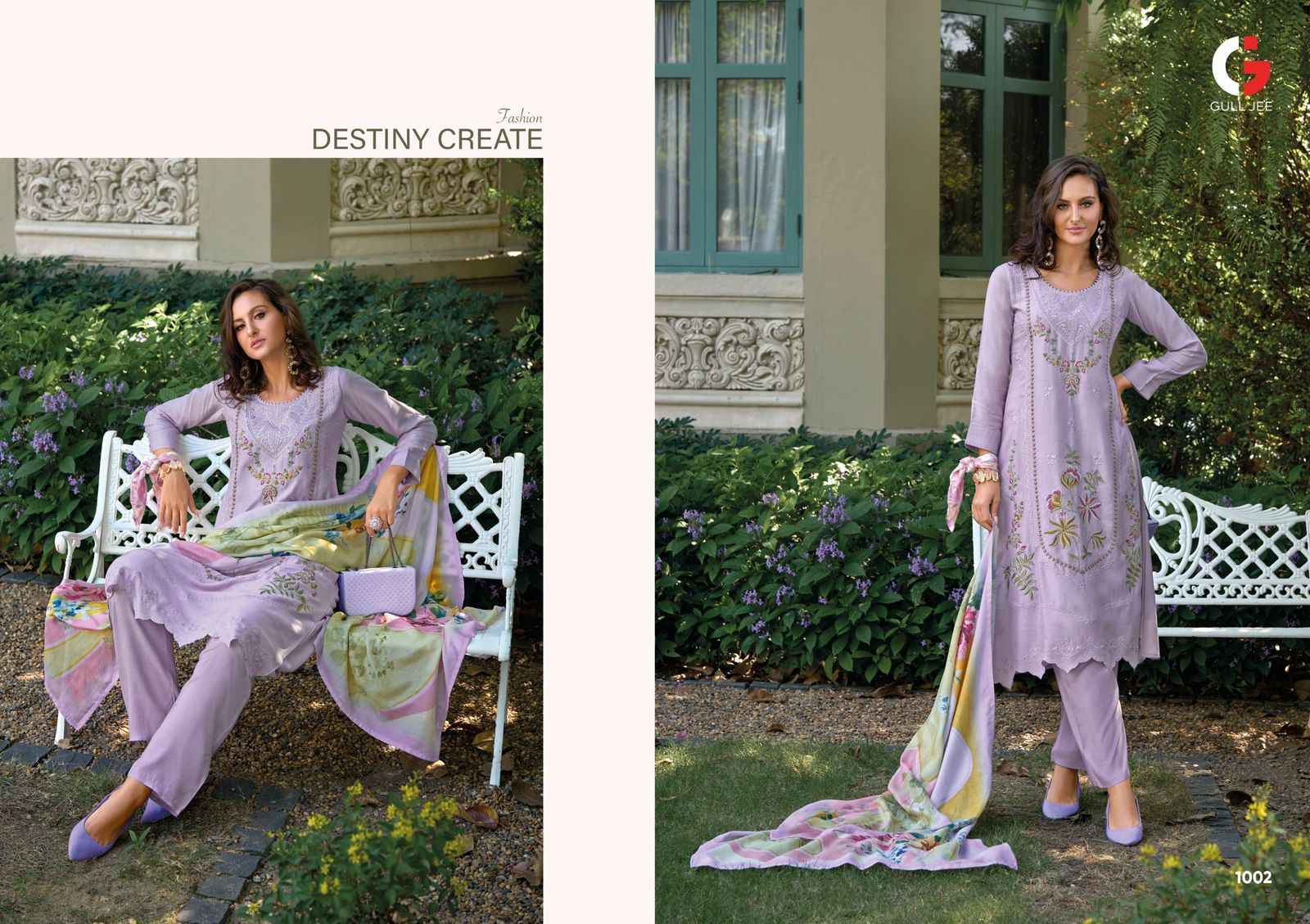 Gull Jee Tasrif Musline Silk Dress Material 6 pcs Catalogue