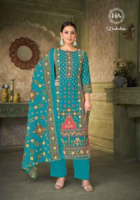 Harshit Fashion Dakshin Viscouse Rayon Dress Material (6 pcs Catalogue)