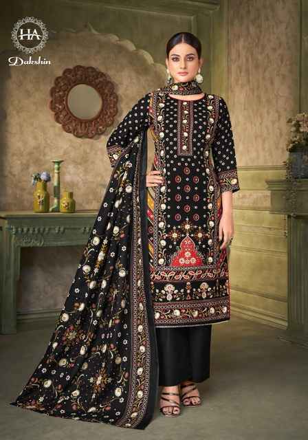 Harshit Fashion Dakshin Viscouse Rayon Dress Material (6 pcs Catalogue)