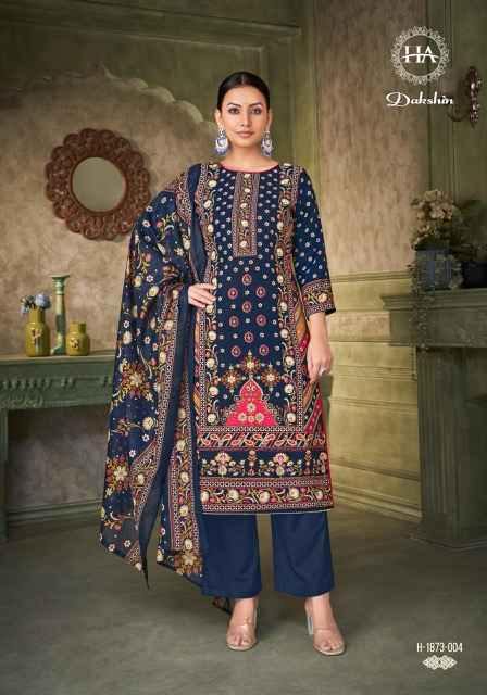Harshit Fashion Dakshin Viscouse Rayon Dress Material (6 pcs Catalogue)