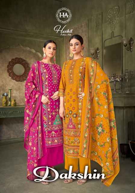 Harshit Fashion Dakshin Viscouse Rayon Dress Material (6 pcs Catalogue)