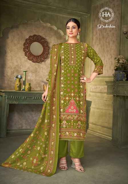 Harshit Fashion Dakshin Viscouse Rayon Dress Material (6 pcs Catalogue)