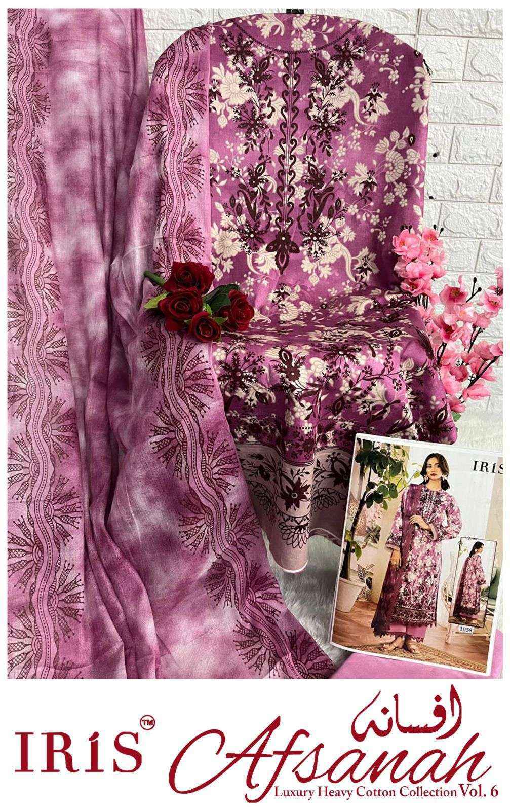 Iris Afsanah Vol-6 Cotton Dress Material (10 pcs Catalogue)