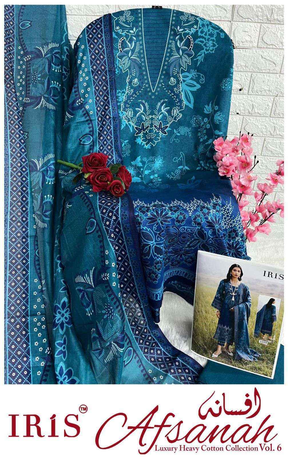 Iris Afsanah Vol-6 Cotton Dress Material (10 pcs Catalogue)