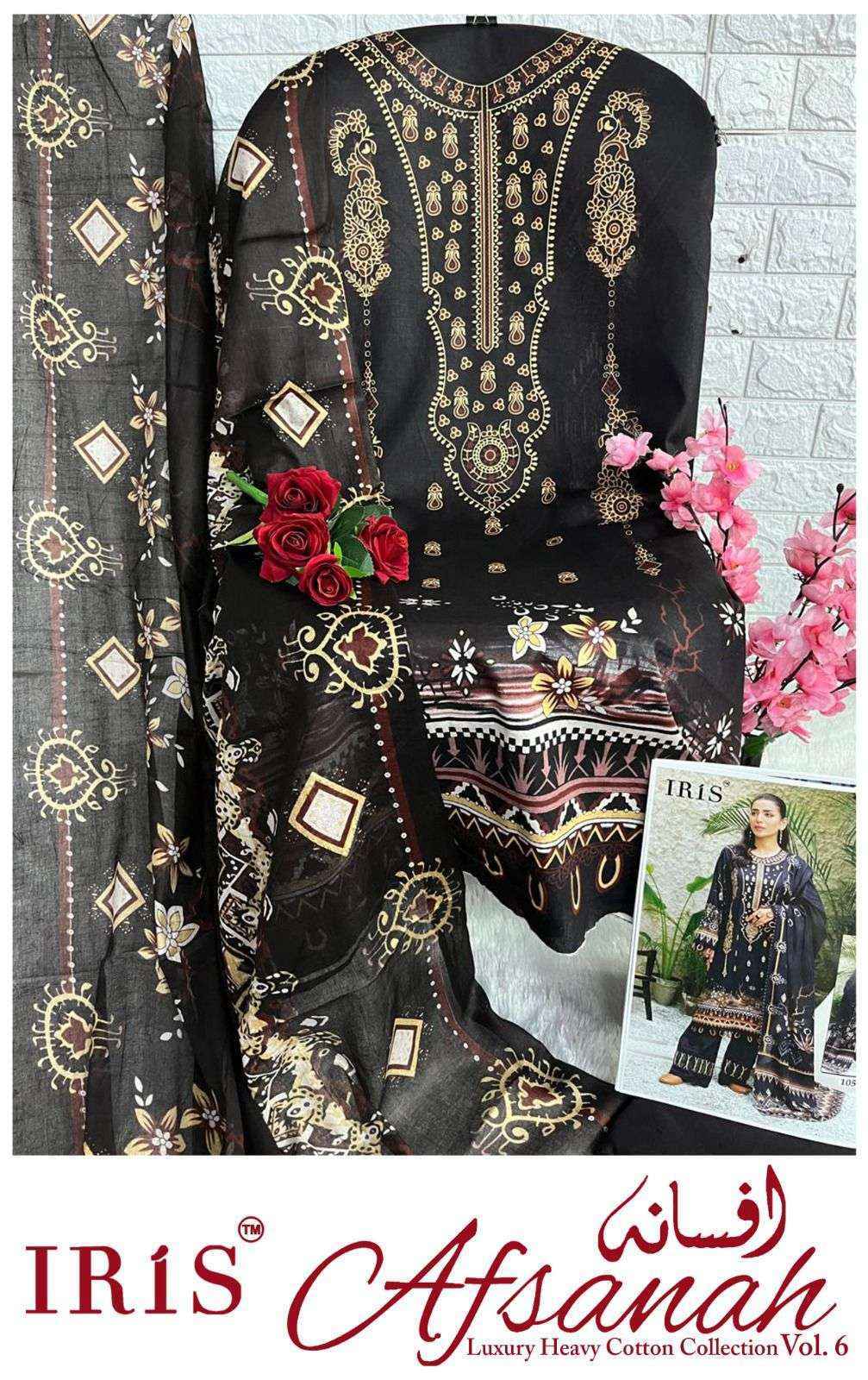 Iris Afsanah Vol-6 Cotton Dress Material (10 pcs Catalogue)