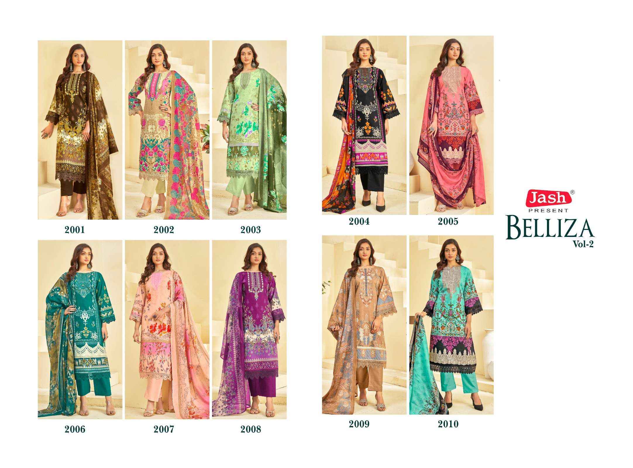 Jash Belliza Vol 2 Cotton Dress Material 10 pcs Catalogue