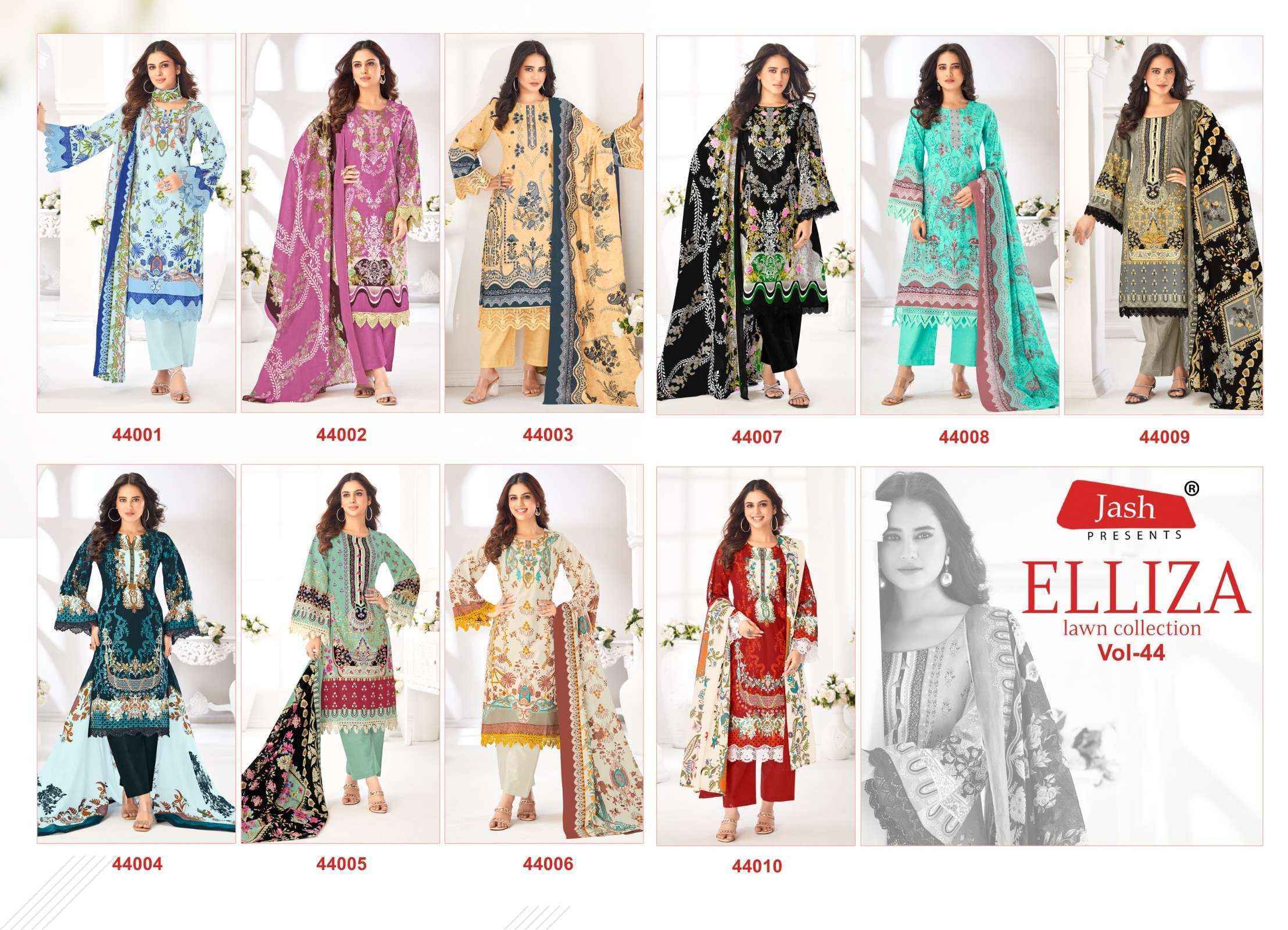 Jash Elliza Vol-44 Cotton Dress Material (10 pcs Catalogue)
