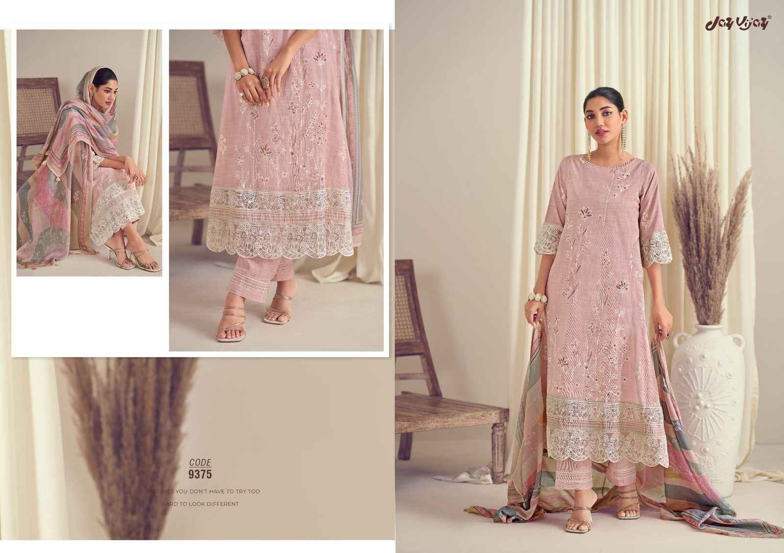 Jay Vijay Bliss Cotton Dress Material 5 pcs Catalogue