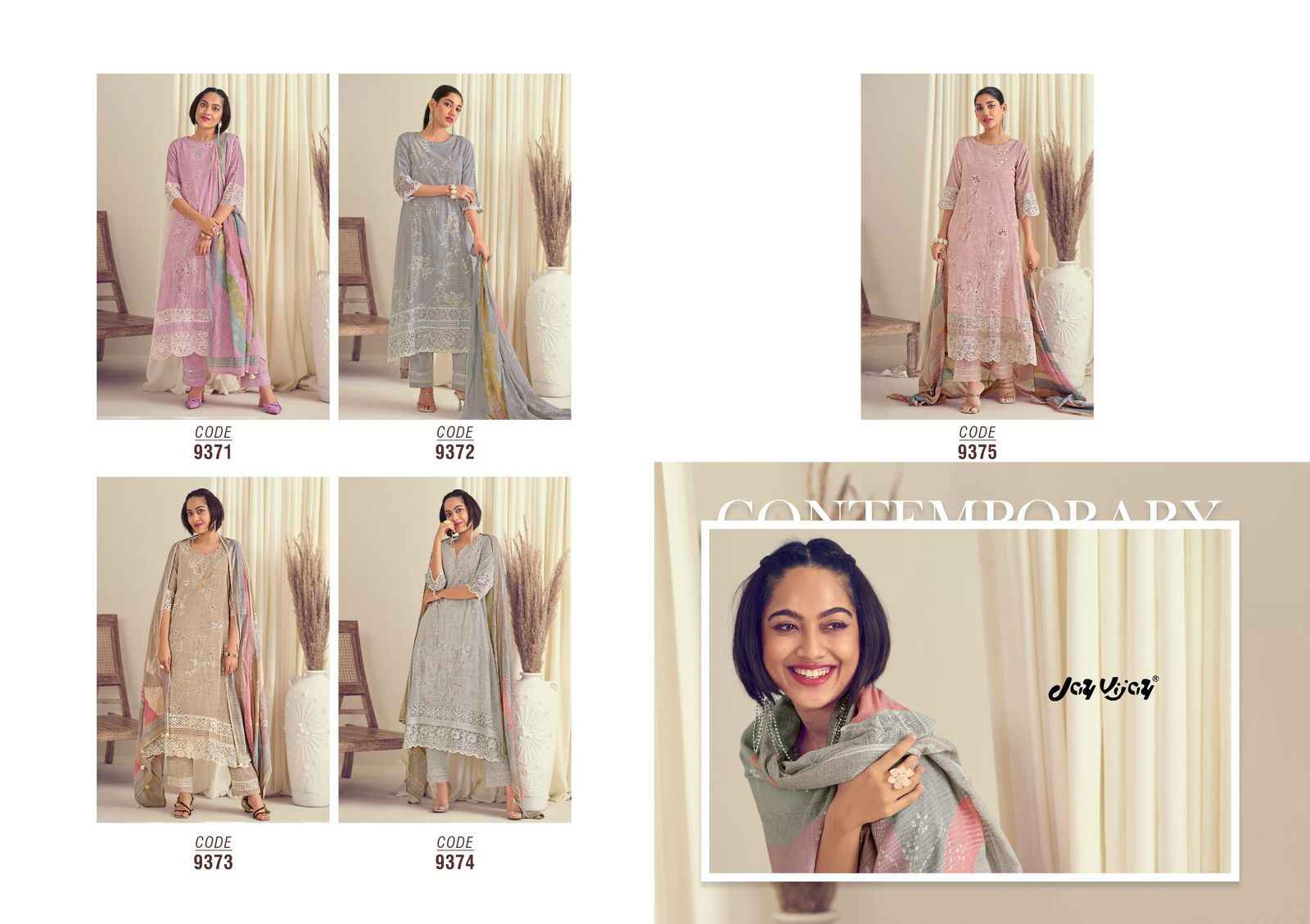 Jay Vijay Bliss Cotton Dress Material 5 pcs Catalogue