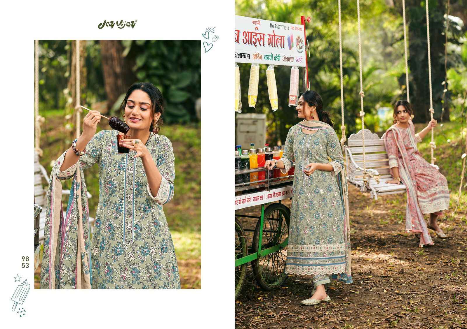 Jay Vijay Chuski Mal Mal Cotton Dress Material 6 pcs Catalogue