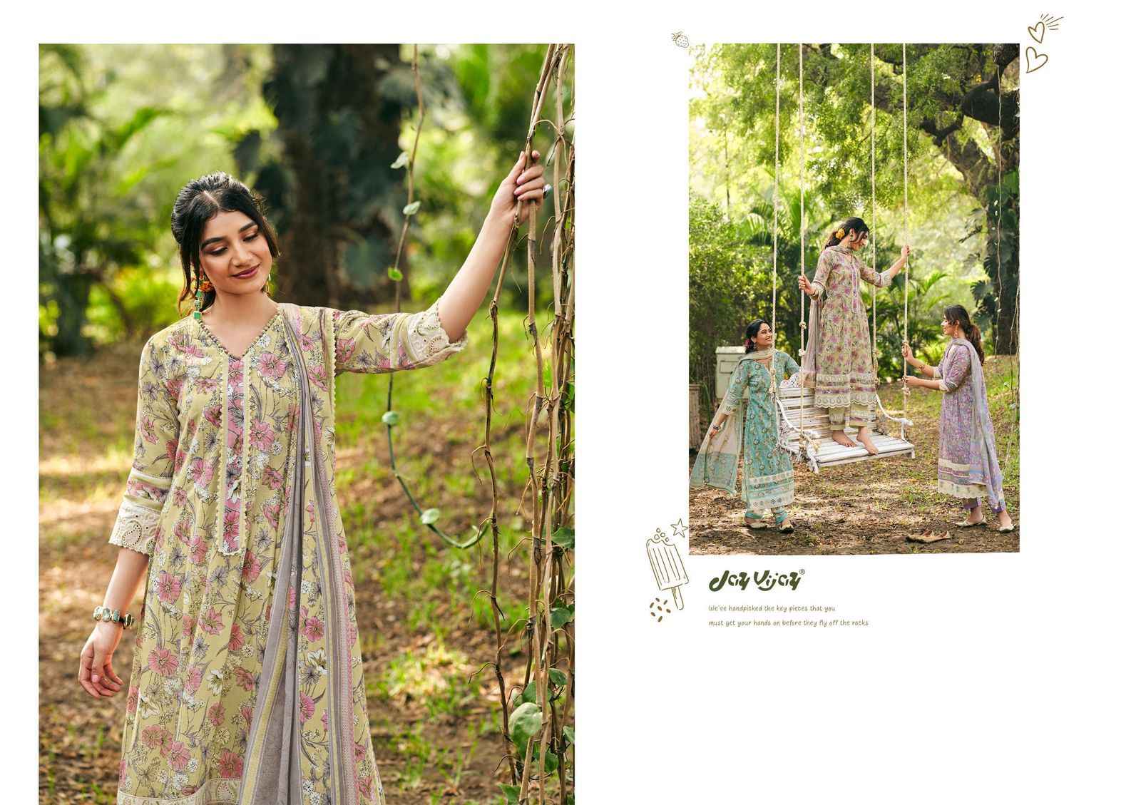 Jay Vijay Chuski Mal Mal Cotton Dress Material 6 pcs Catalogue