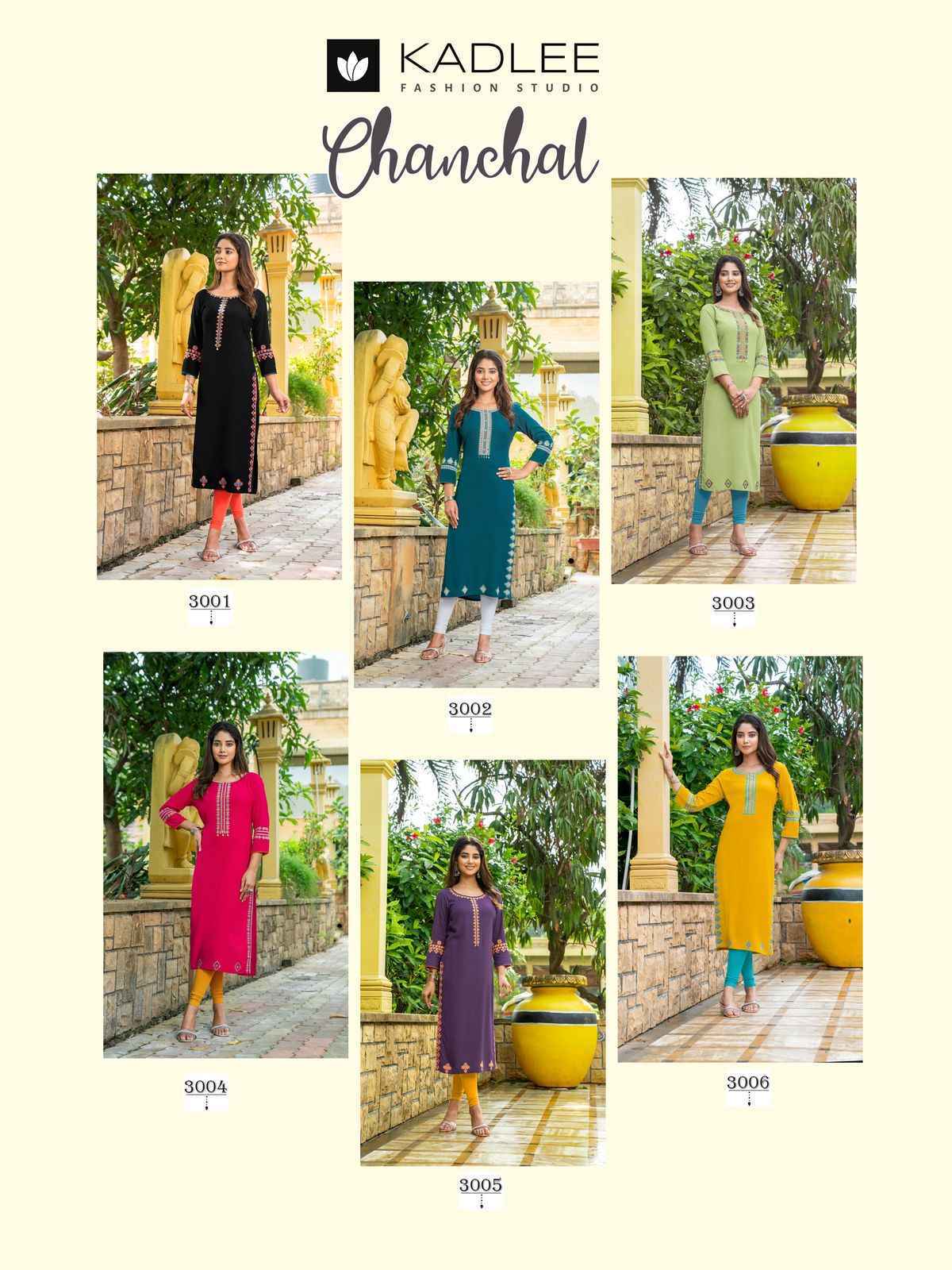 Kadlee Chanchal Rayon Kurti (6 pcs Catalogue)