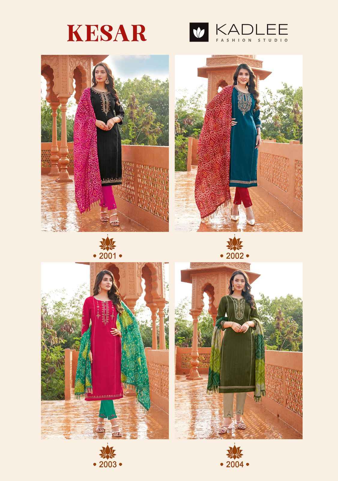 Kadlee Kesar Viscouse Kurti Combo 4 pcs Catalogue