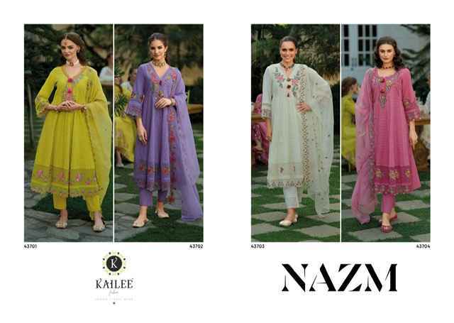 Kailee Fashion Nazm Cotton Readymade Suit (4 pcs Catalogue)