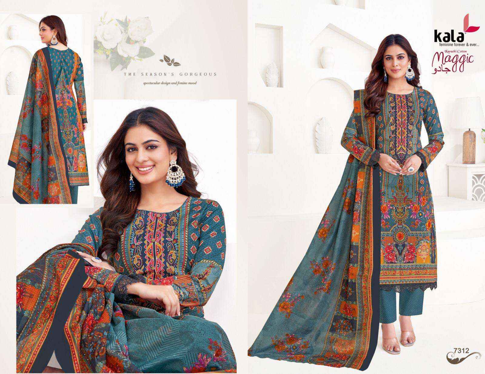 Kala Maggic Vol 22 Cotton Dress Material 12 pcs Catalogue
