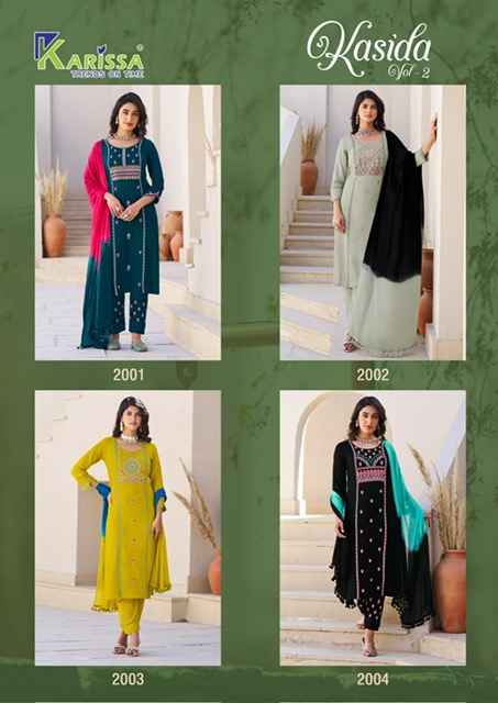 Karissa Kasida Vol 2 Rayon Kurti Combo 4 pcs Catalogue