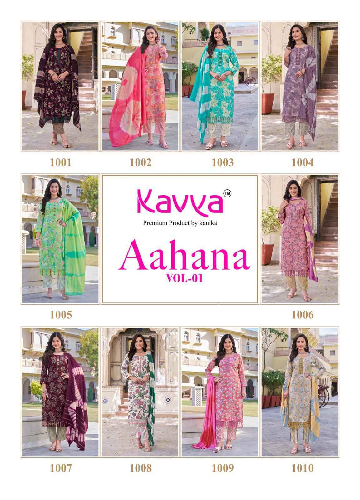 Kavya Aahana Vol-1 Capsule Readymade Suit (10 pcs Catalogue)