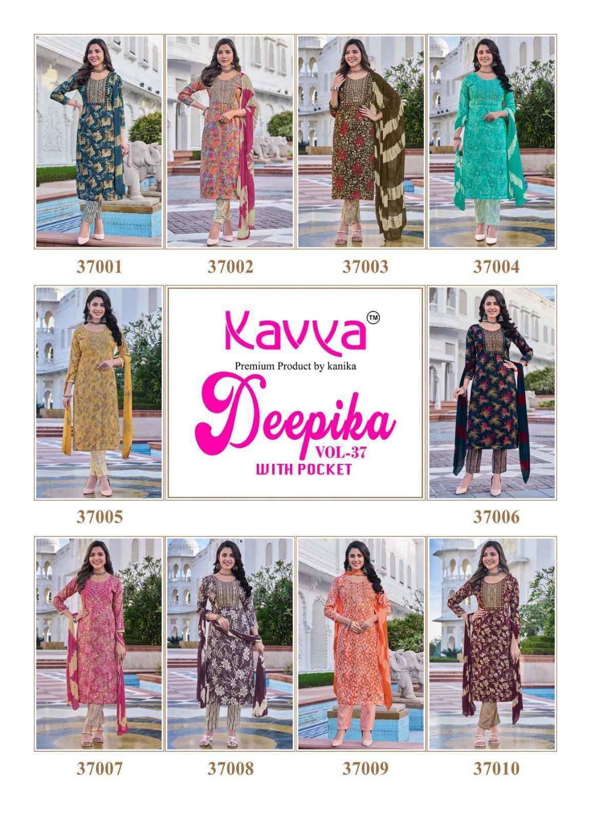 Kavya Deepika Vol-37 Viscouse Readymade Suit (10 pcs Catalogue)