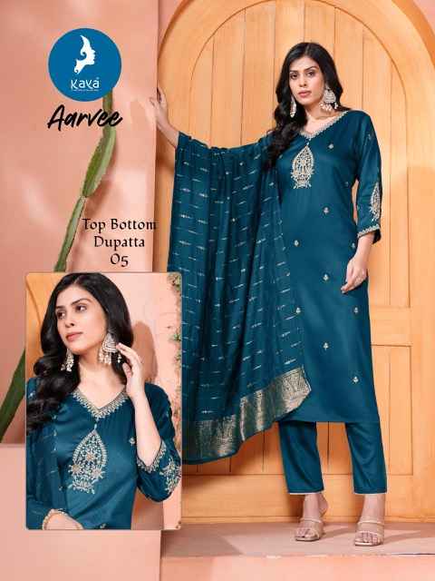 Kaya Aarvee Gaji Silk Kurti Combo 6 pcs Catalogue