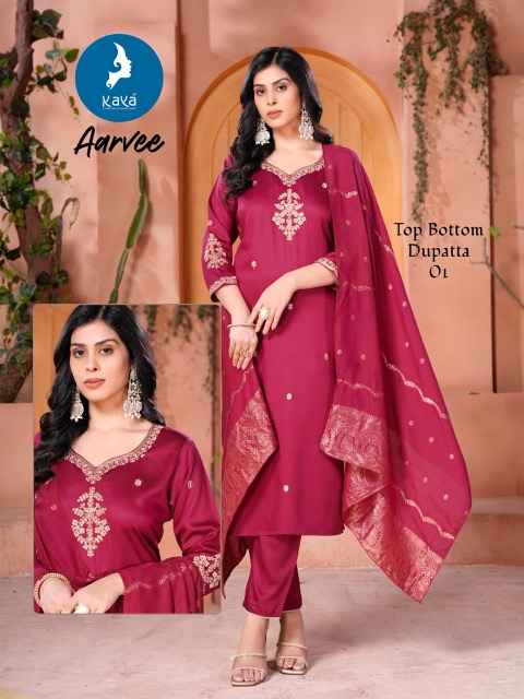 Kaya Aarvee Gaji Silk Kurti Combo 6 pcs Catalogue