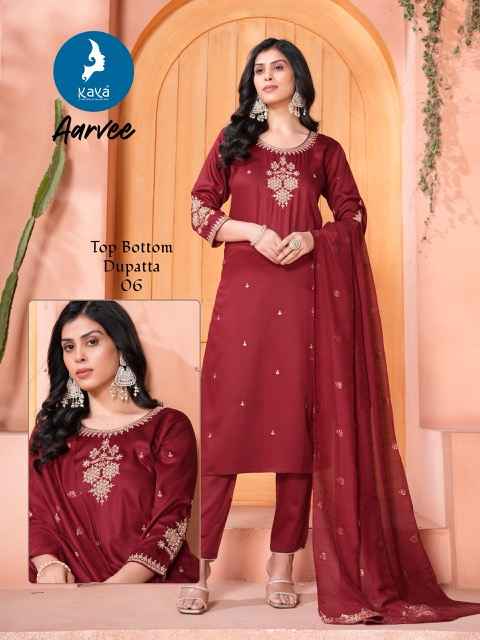 Kaya Aarvee Gaji Silk Kurti Combo 6 pcs Catalogue