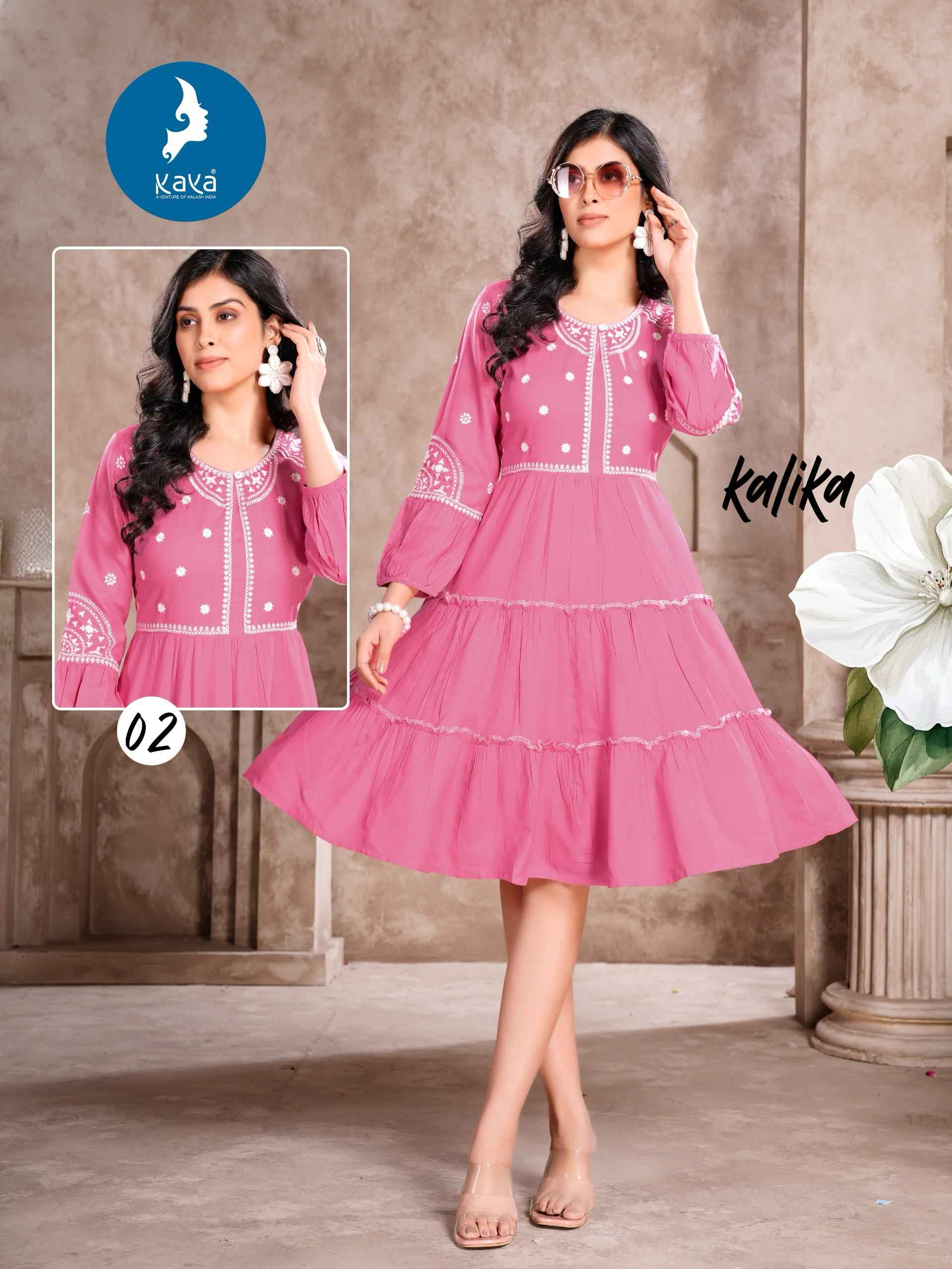 Kaya Kalika Rayon Kurti 6 pcs Catalogue