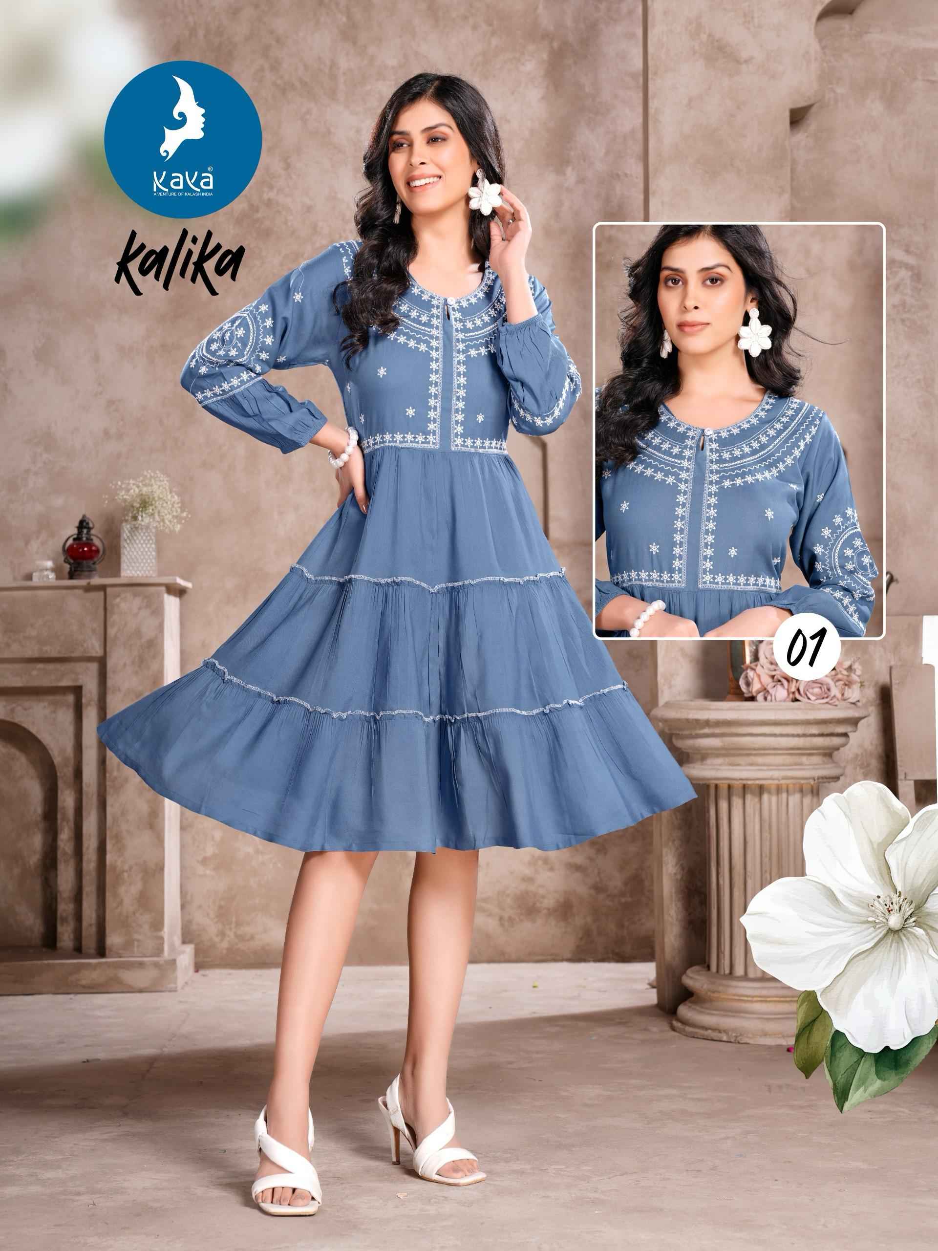 Kaya Kalika Rayon Kurti 6 pcs Catalogue