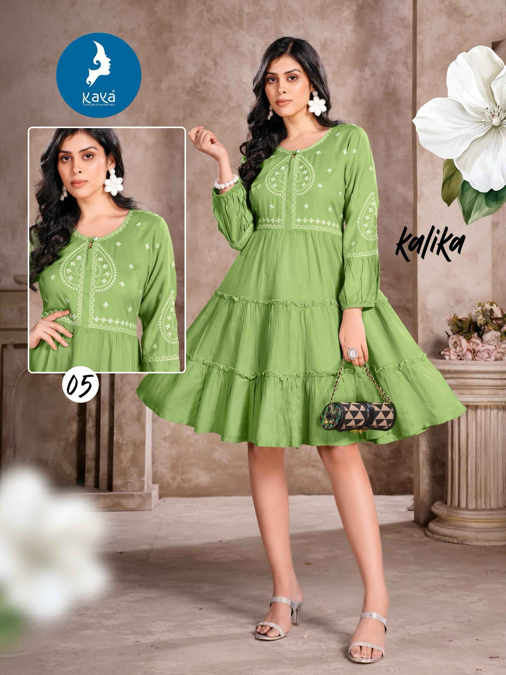 Kaya Kalika Rayon Kurti 6 pcs Catalogue