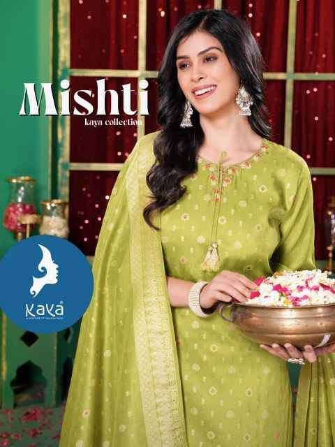 Kaya Mishti Silk Shimmer Kurti Combo 6 pcs Catalogue