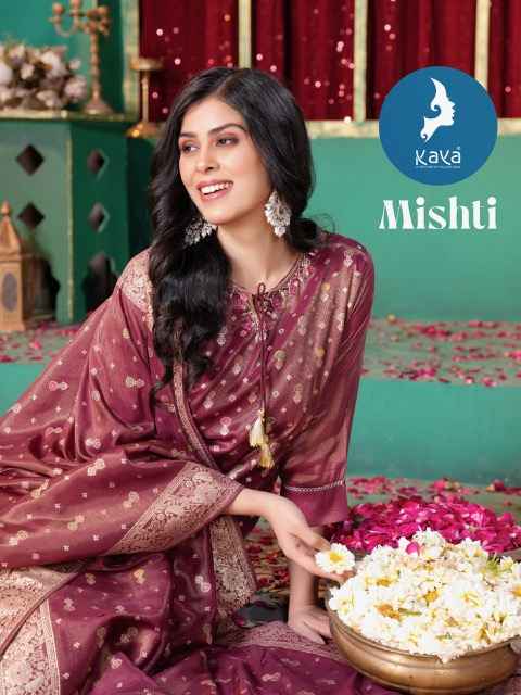 Kaya Mishti Silk Shimmer Kurti Combo 6 pcs Catalogue