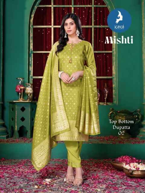 Kaya Mishti Silk Shimmer Kurti Combo 6 pcs Catalogue