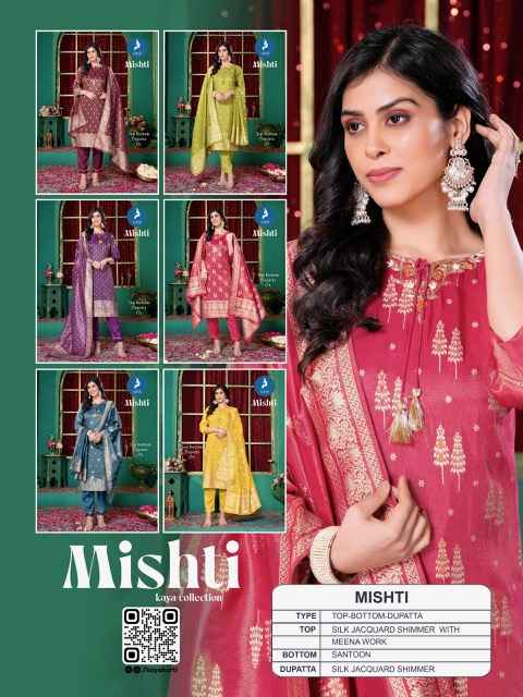 Kaya Mishti Silk Shimmer Kurti Combo 6 pcs Catalogue