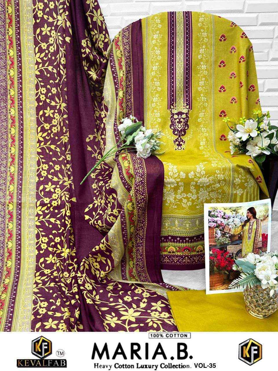 Keval Fab Maria B Vol-35 Cotton Dress Material (6 pcs Catalogue)