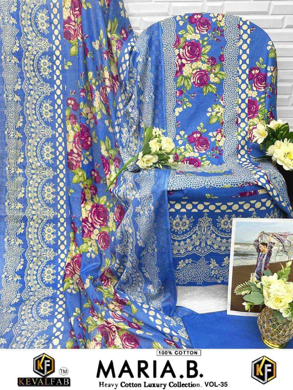 Keval Fab Maria B Vol-35 Cotton Dress Material (6 pcs Catalogue)